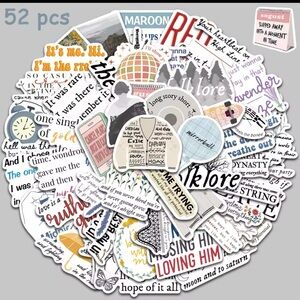 52 Piece Taylor Swift Inspired stickers | Laptop, Luggage, Book Stickers | New